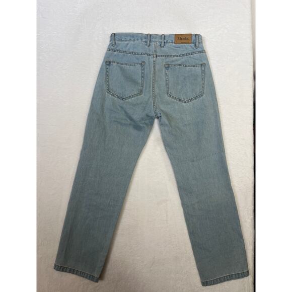 Afends Hemp Revolution Light Wash Straight Leg 90s Jeans sz 30 Organic Cotton - Picture 3 of 10
